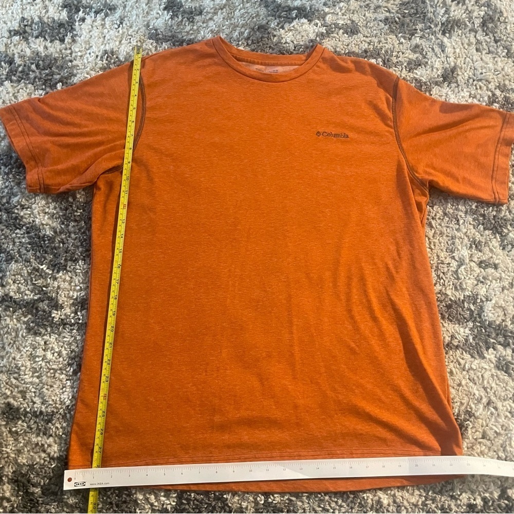 Columbia Orange Short Sleeve Tee Casual Comfort